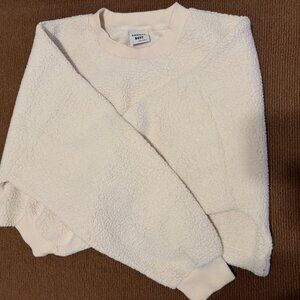 Aritzia Sunday Best Cream Boucle Crop Top SM